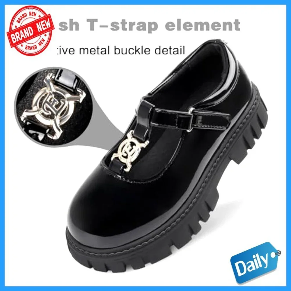 Toddler Girl Mary Jane Dress Shoes with Bow and Velcro Closure